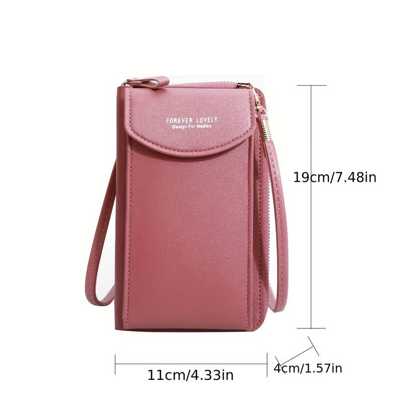 Robuste Crossbody-Tasche mit Geldbörsen- und Handyfach, unisex, für alle Jahreszeiten.