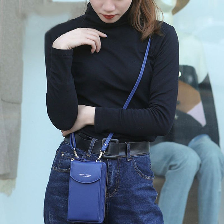 Hochwertige Unisex-Handytasche mit integrierter Geldbörse, stilvoll und funktional.