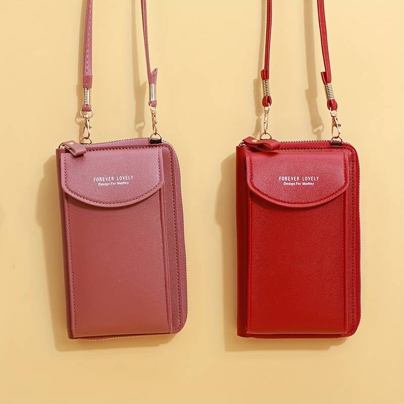 Vielseitige Handy-Tasche zum Umhängen, mit Platz für Karten, Münzen und Handy, unisex.