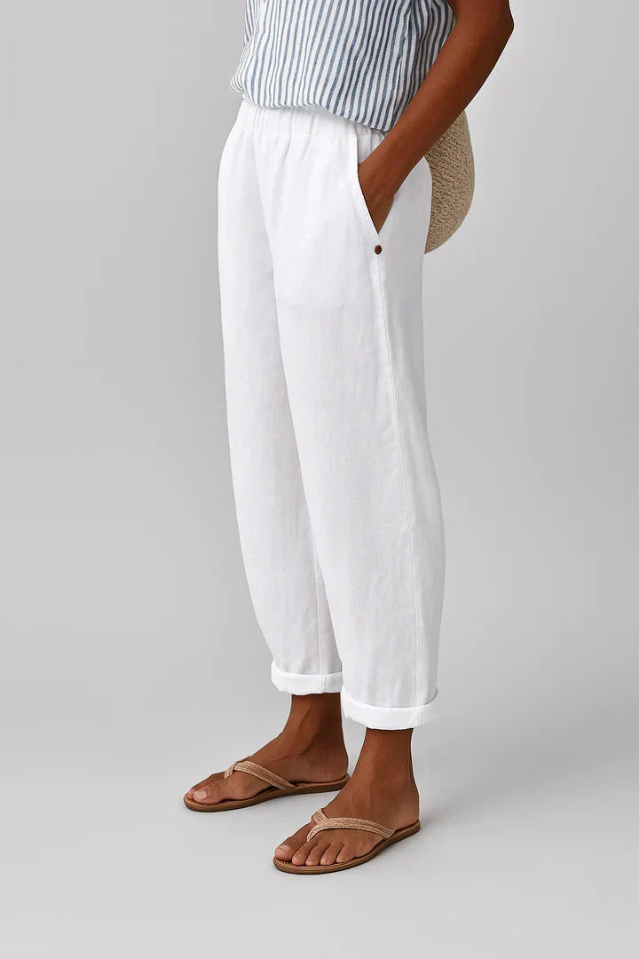 Komfortable Herrenhose für den Sommer: Luftige Freizeithose in Beige, Grün, Blau, Grau oder Weiss. Vielseitig kombinierbar.