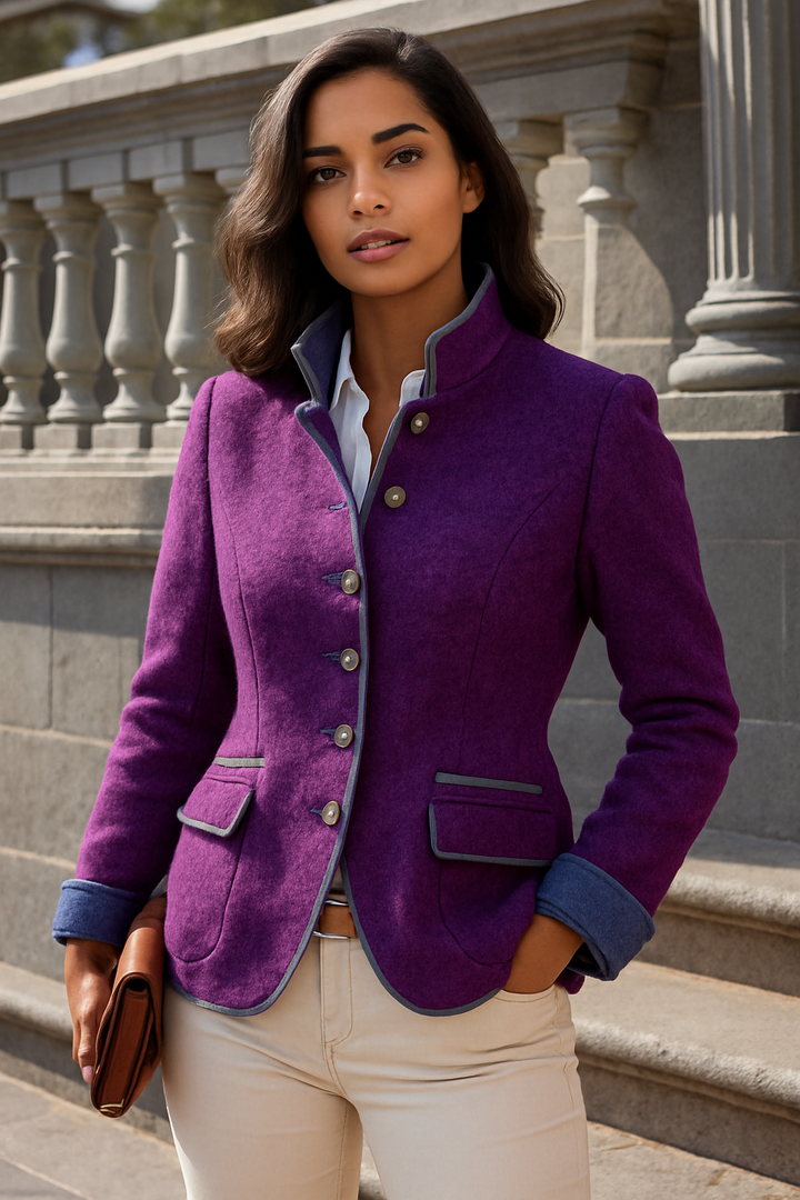 Moderner Damen Strick-Cardigan, bequem & elegant. Langarm-Strickjacke mit Stehkragen für Herbst/Winter.