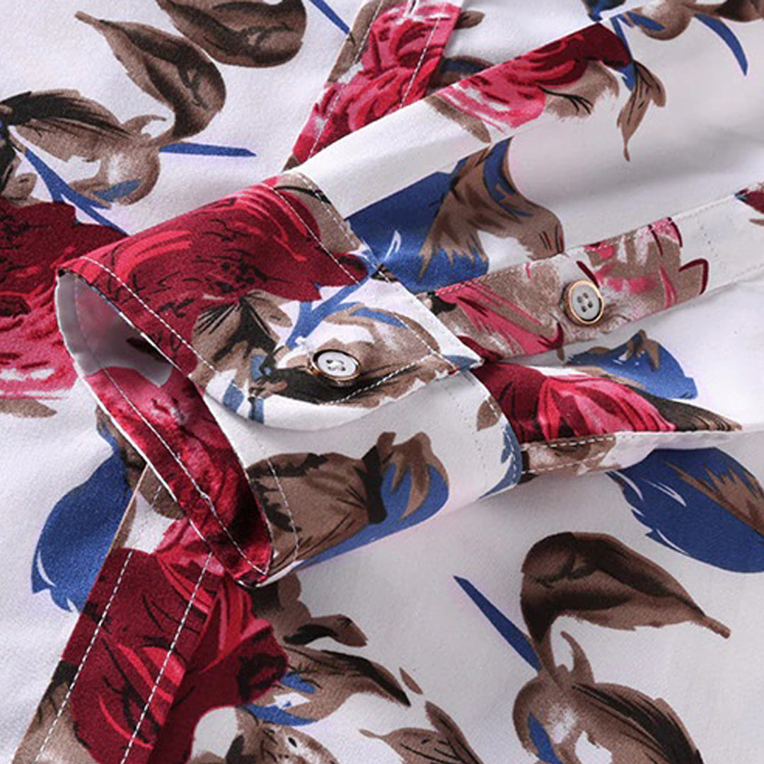 Trendiges Herrenhemd Finn mit ansprechendem Blumenprint, ein Must-have für moderne Herrenmode.
