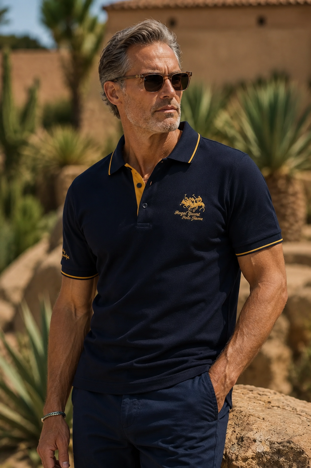 Eleganter Herren Luxus Polo Shirt in klassischem Design, ideal für Business Casual und Freizeit.