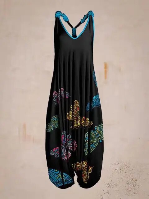 Eleganter & bequemer Damen Jumpsuit im Boho-Chic, perfekt für Strand, Pool & Alltag im Sommer.