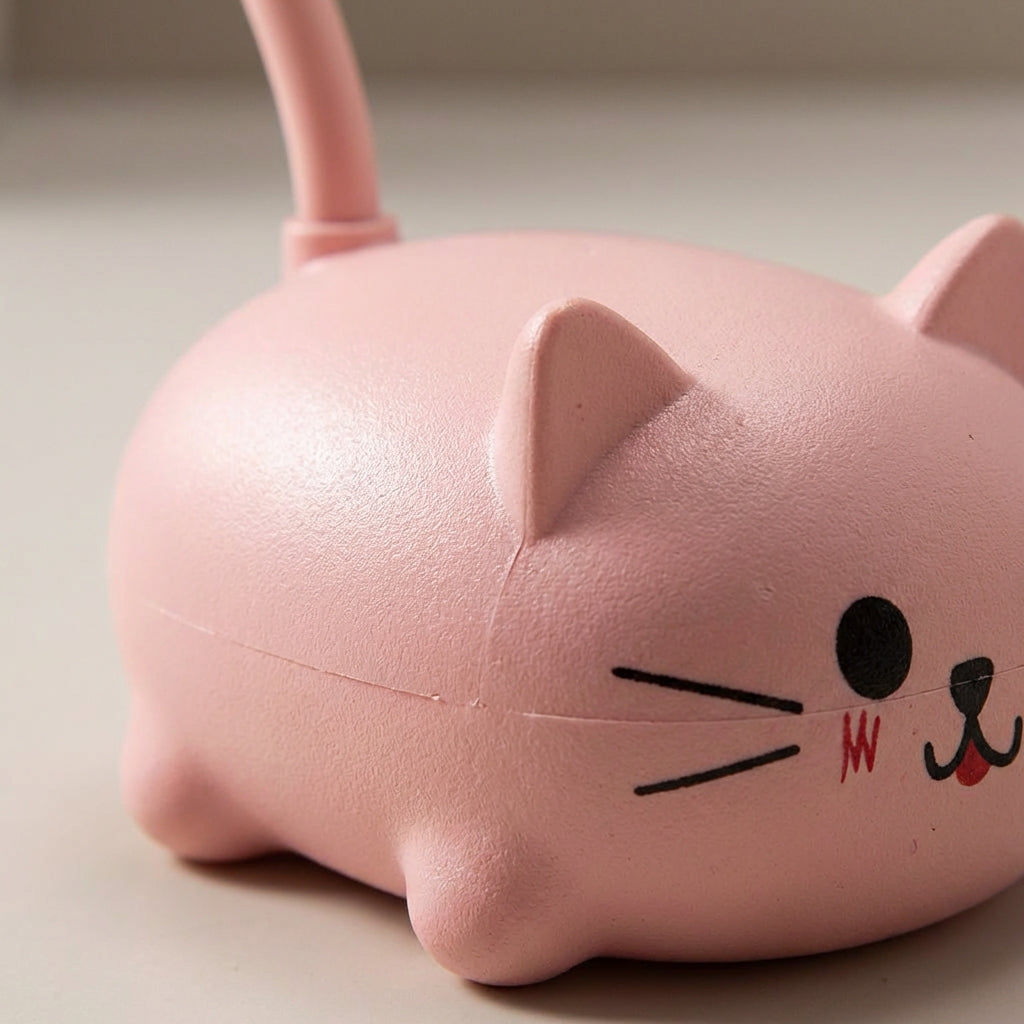 Süße Schreibtischlampe "Deskpurr" mit flexiblem Hals, USB-betrieben.