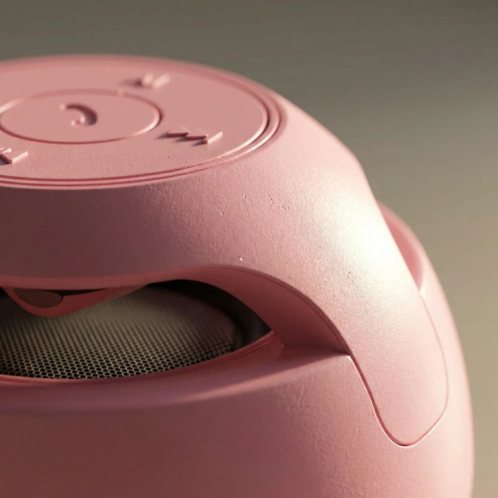 Kabelloser Bluetooth-Lautsprecher mit Weckfunktion, Musikplayer und einstellbarem Farblicht für Raumatmosphäre.