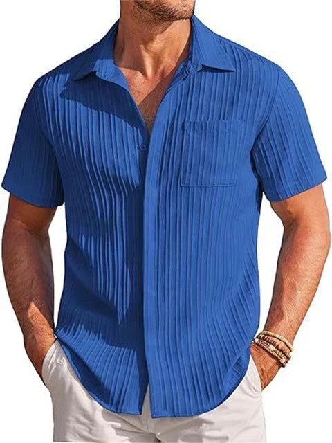Lässiges Herren Sommerhemd für Freizeit & Urlaub, aus leichtem Leinen, modern & komfortabel.