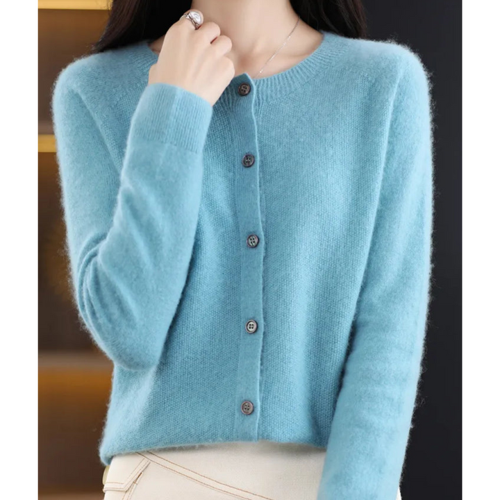 Vielseitiger Damen Strickcardigan, Langarm, V-Ausschnitt, Knopfleiste. Ideal für den Herbst/Winter.