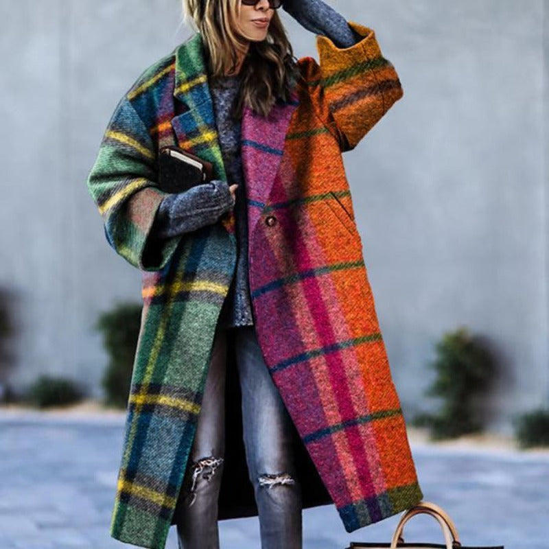 Eleganter Damen Wintermantel, lang, warm & stilvoll für kalte Tage; perfekter Damencoat.