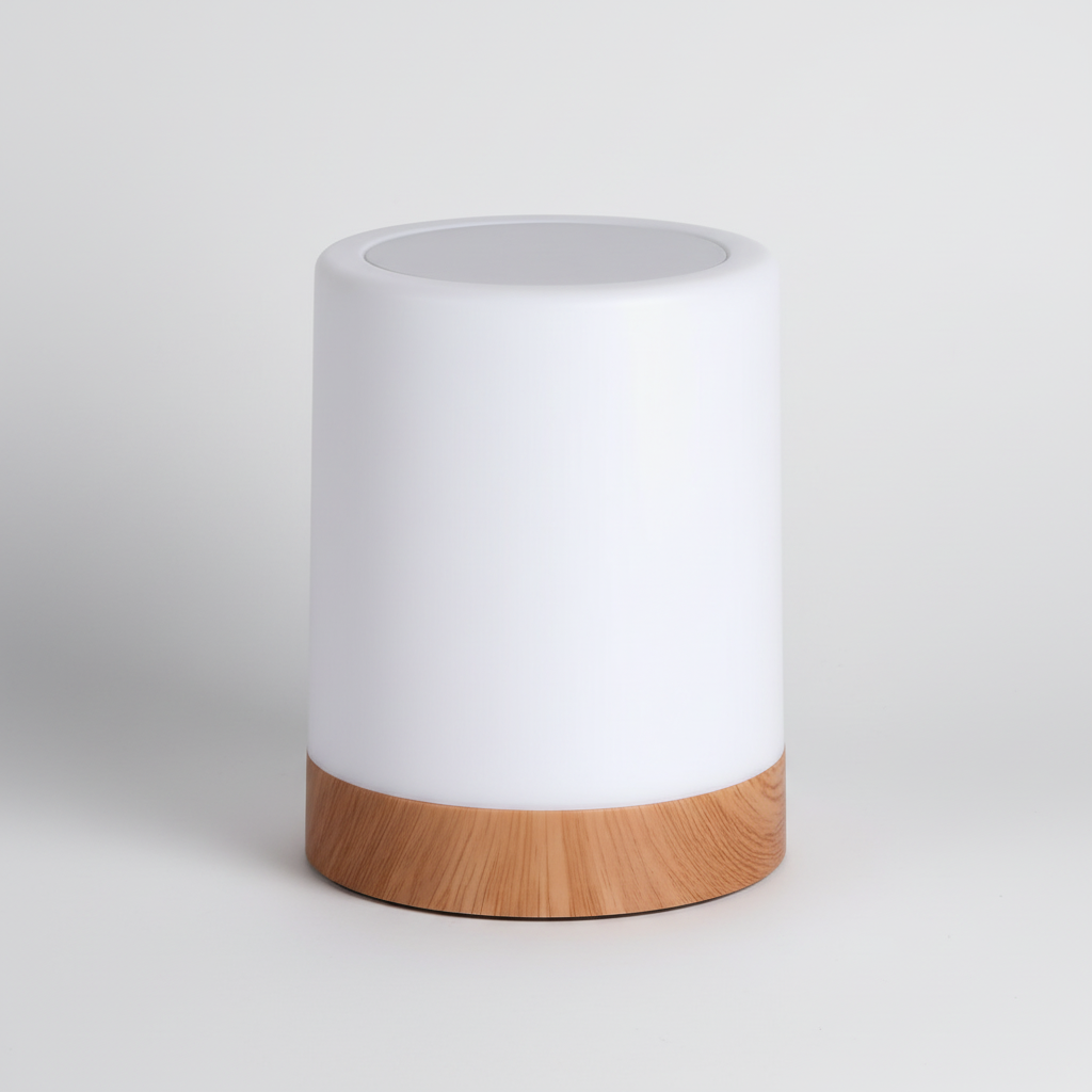 Modernes, minimalistisches Ambienceo Nachttischlicht, dimmbar, perfekt als Leselicht im Schlaf- oder Wohnzimmer.