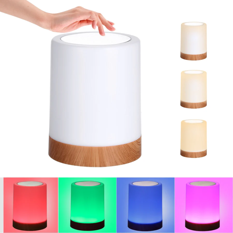 Vielseitiges Ambienceo LED-Nachttischlicht, dimmbar, für entspannte Atmosphäre im Schlafzimmer oder als Leselicht.