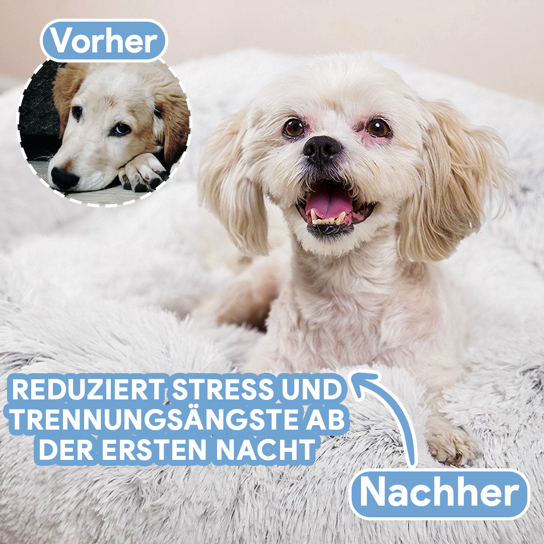 Ergonomisches Hundebett Wolke, rundes Design für optimalen Halt & beruhigenden, tiefen Schlaf.
