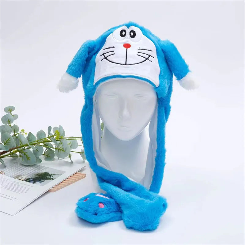 Süße Mütze mit Hasenohren, die sich bewegen, lustiges Accessoire für Cosplay & Partys.