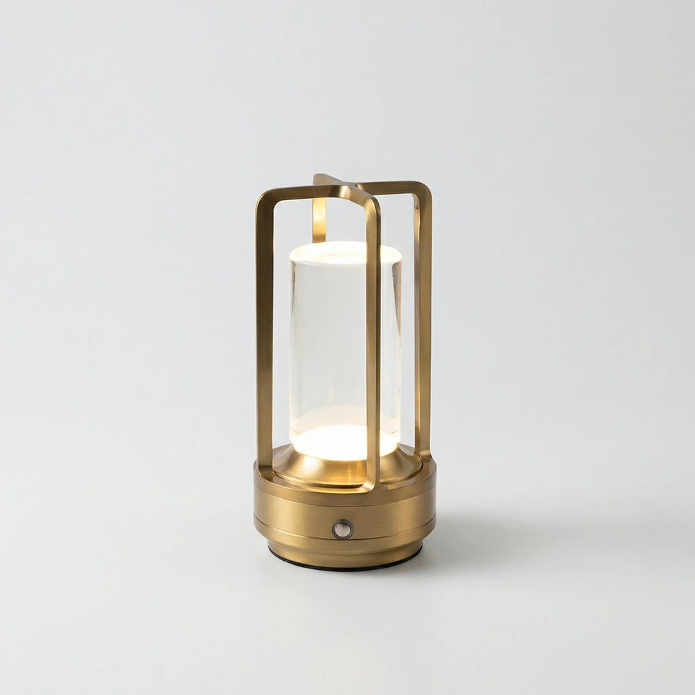 Moderne, schwarze LED Tischlampe, kabellos und dimmbar, mit Akku für flexible Innenbeleuchtung.