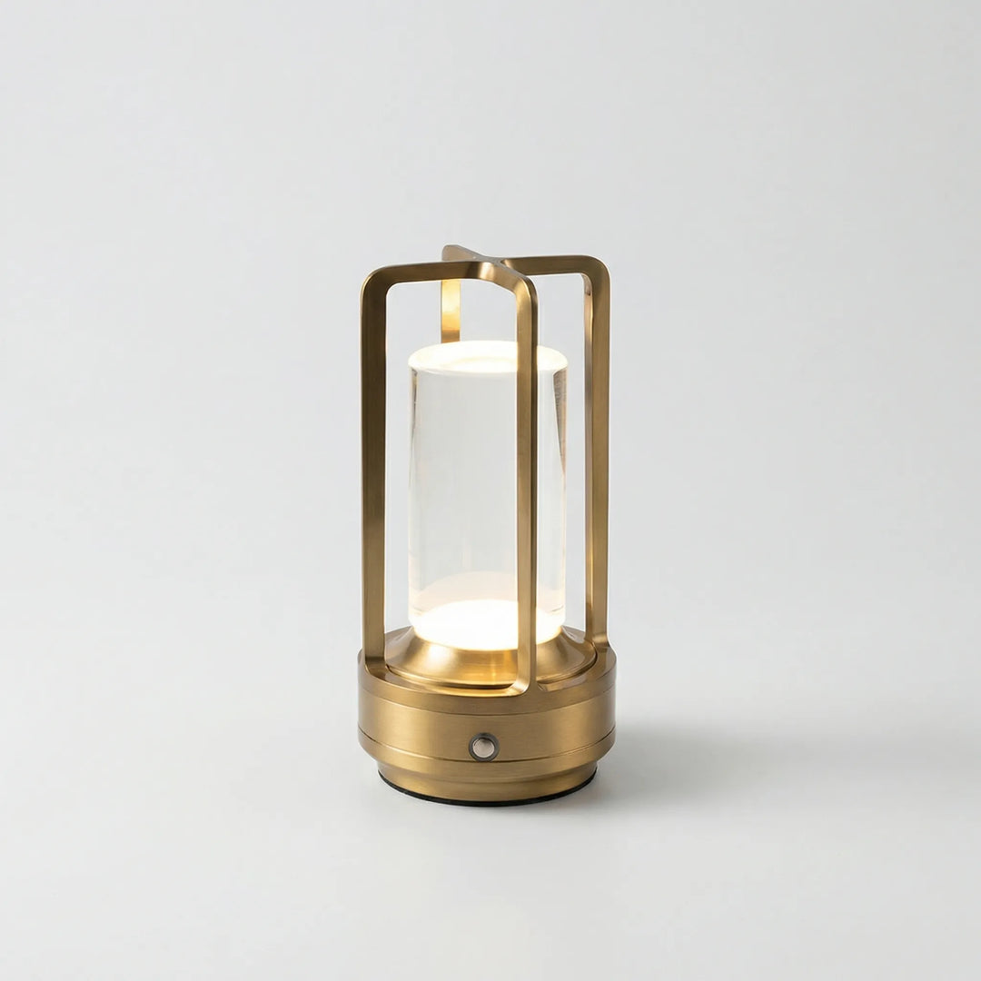 Moderne, schwarze LED Tischlampe, kabellos und dimmbar, mit Akku für flexible Innenbeleuchtung.