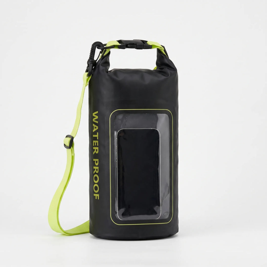Kompakter wasserdichter Packsack mit Rolltop für sichere Aufbewahrung beim Schwimmen & Trekking.