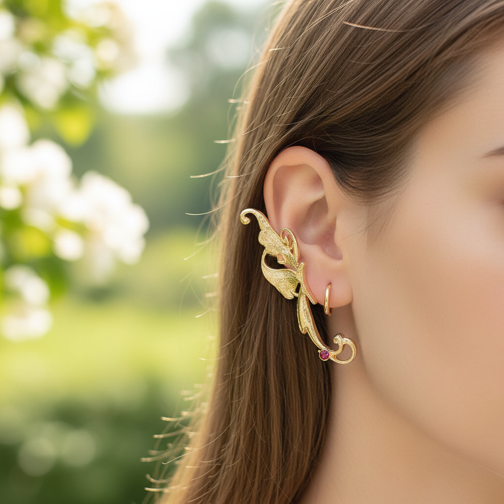 Elegante LightEar Damenohrringe aus Edelmetall; zeitloser Schmuck für besondere Anlässe.