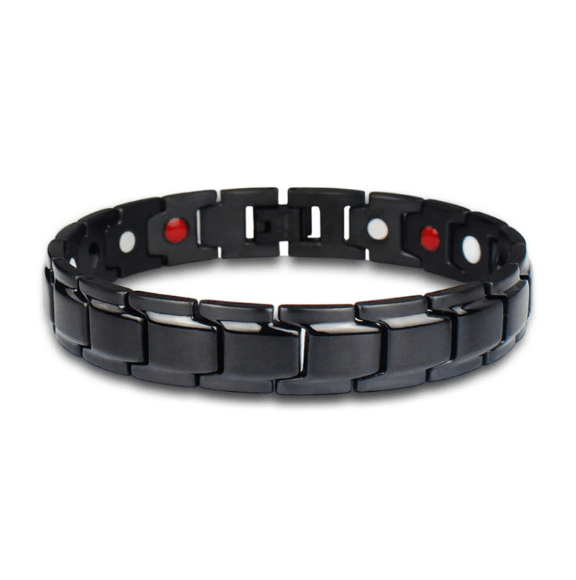 Gesundheitsförderndes Herrenarmband: SlimAura Magnetarmband aus Edelstahl. Für Energie und ein aktives Leben.