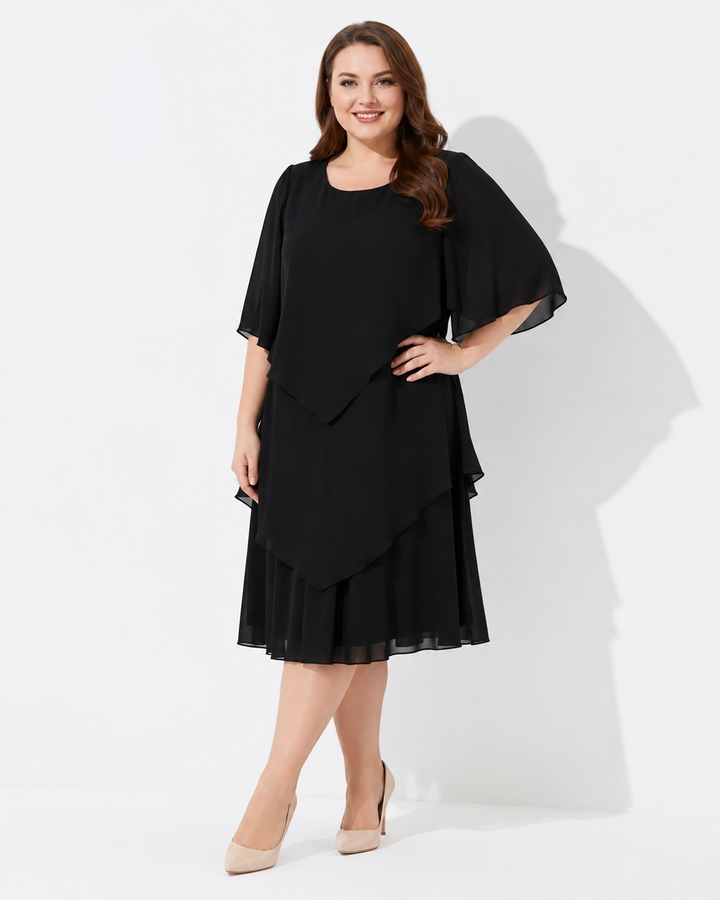 Elegantes Damen Lagenkleid, perfekt als Abendkleid oder Partykleid. Festliches Design für besondere Anlässe.