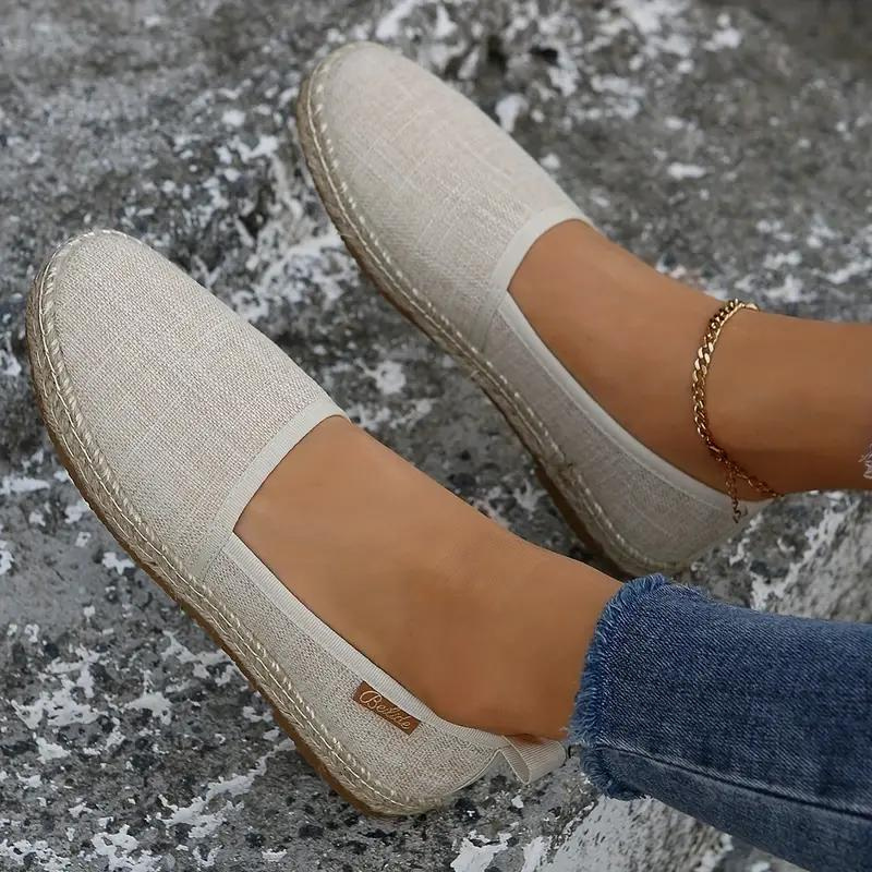 Damen Slip-On Espadrilles mit funkelndem Glitzer, ideal für modischen Sommer-Komfort und leichte Freizeitschuh.