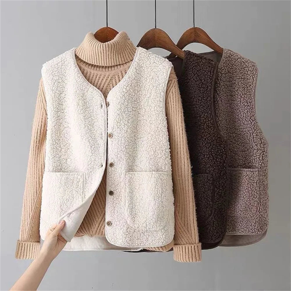 Elegante Damen Weste für stilvollen Komfort, ideal für Herbst & Winter. Klassisches Oberteil für den Lagenlook.