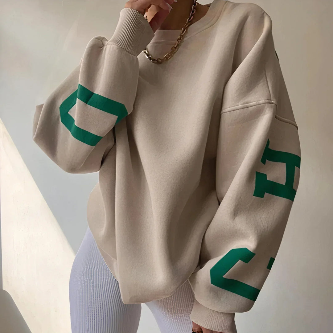 Weicher Damen Langarmpullover, Oversized-Passform. Moderner Look & gemütlicher Komfort für entspannte Tage.