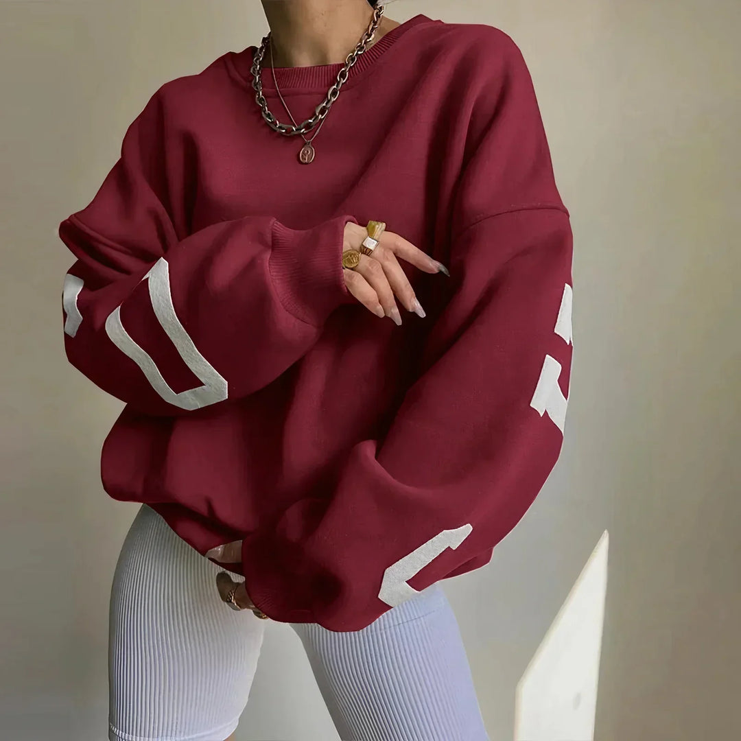Eleganter Damen Oversized Strickpullover mit weitem Schnitt. Bietet Wärme & Stil für kühle Tage und Abende.