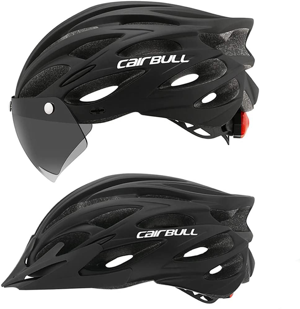 Komfortabler ProGuard Fahrradhelm unisex mit LED-Rücklicht und Visier für maximale Sicherheit und Sichtbarkeit.