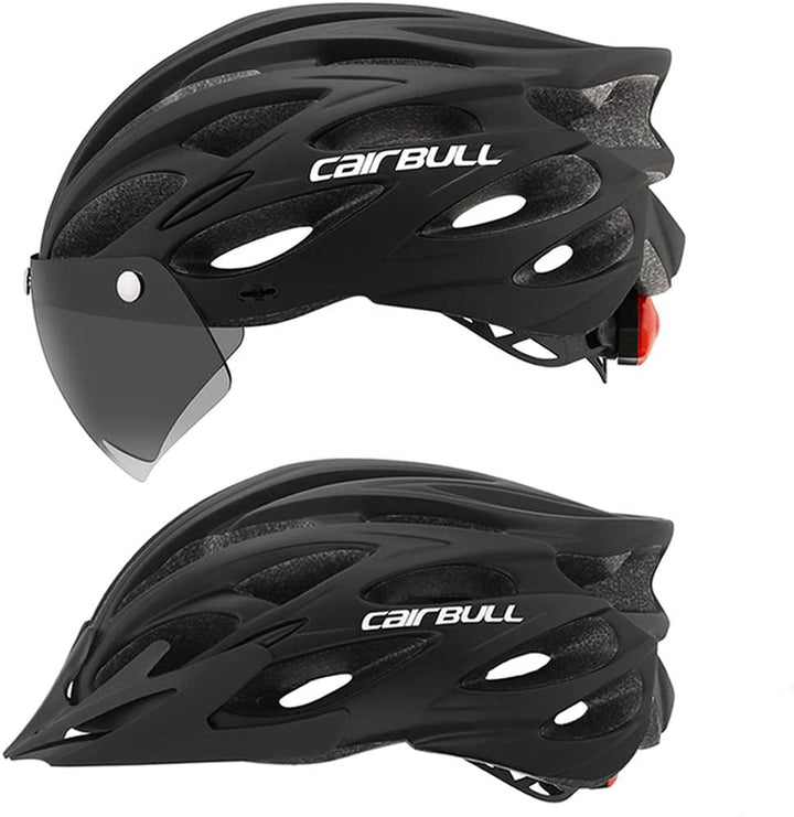 Komfortabler ProGuard Fahrradhelm unisex mit LED-Rücklicht und Visier für maximale Sicherheit und Sichtbarkeit.