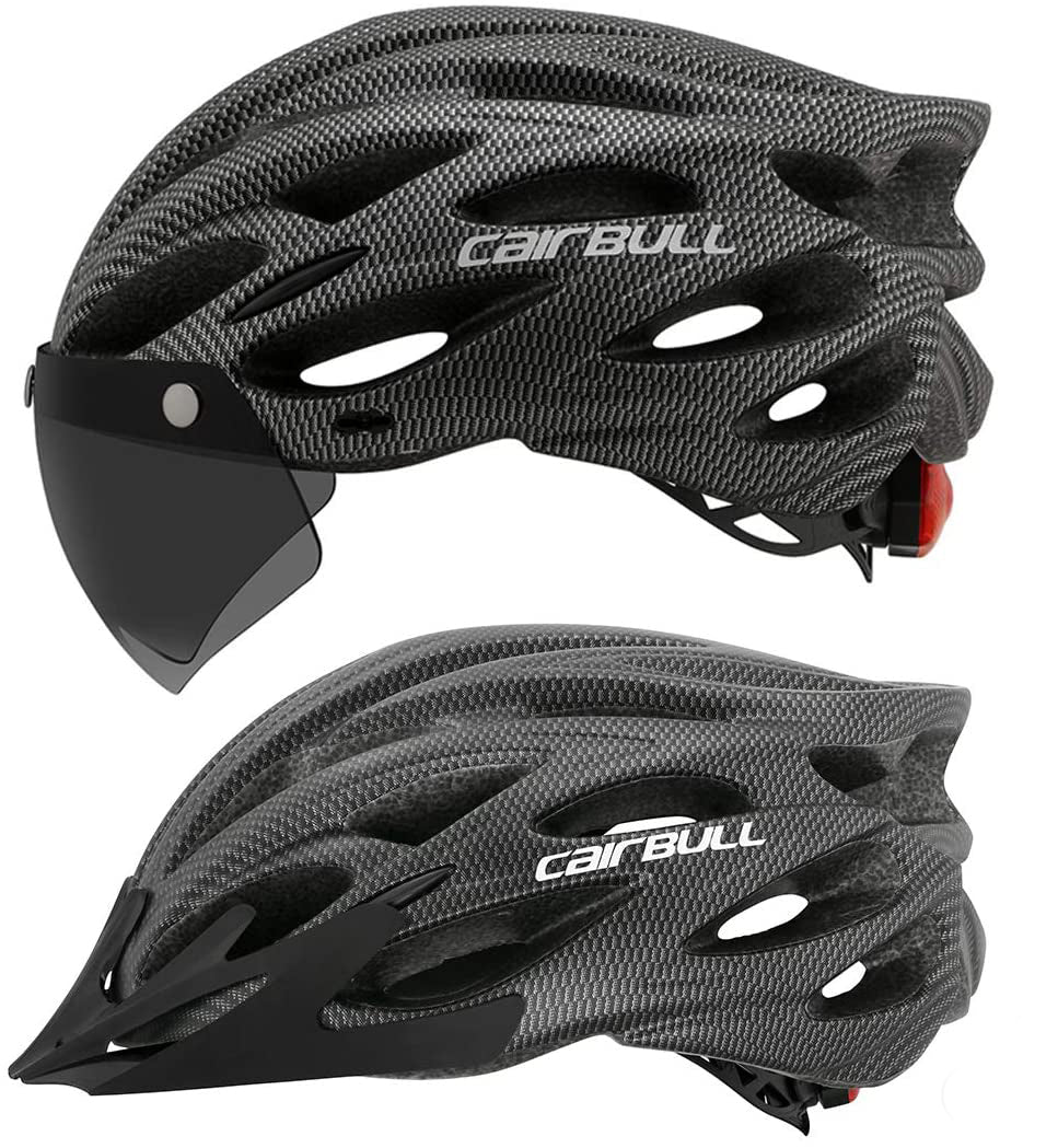 Robuster Unisex Fahrradhelm ProGuard mit integriertem LED-Rücklicht für erhöhte Sichtbarkeit und Sicherheit beim Radfahren.