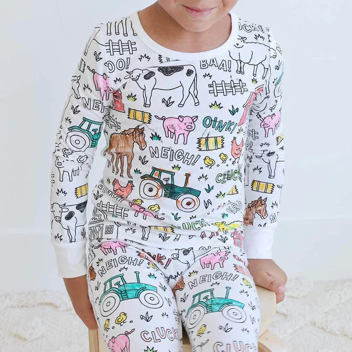 Gemütlicher, weicher Kinderpyjama zum Bemalen & Selbstgestalten, interaktiver Spaß für kreative Kids.