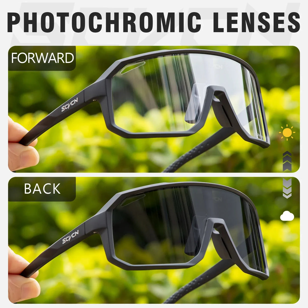 Outdoor Sportsbrille mit UV400 Schutz, leicht und ideal für Wandern, Radfahren und andere Aktivitäten.