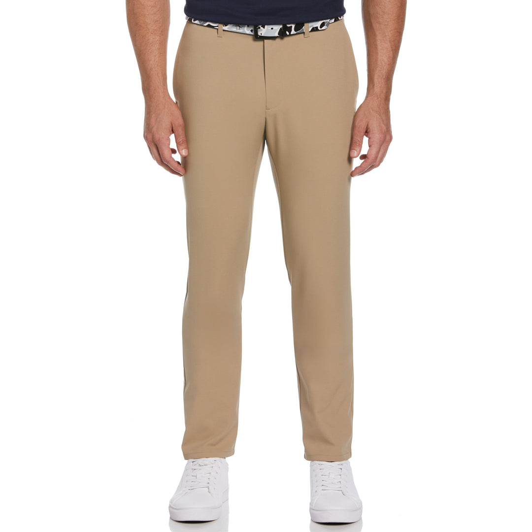 Stilvolle Herren Chinohose (Golfhose) in Schwarz, Flatfront-Design, ganzjährig tragbar für Sport & Freizeit.