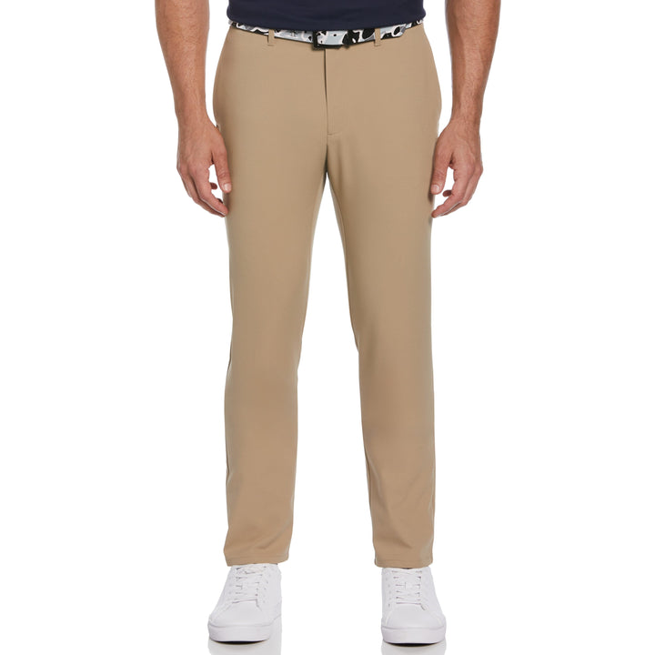 Stilvolle Herren Chinohose (Golfhose) in Schwarz, Flatfront-Design, ganzjährig tragbar für Sport & Freizeit.