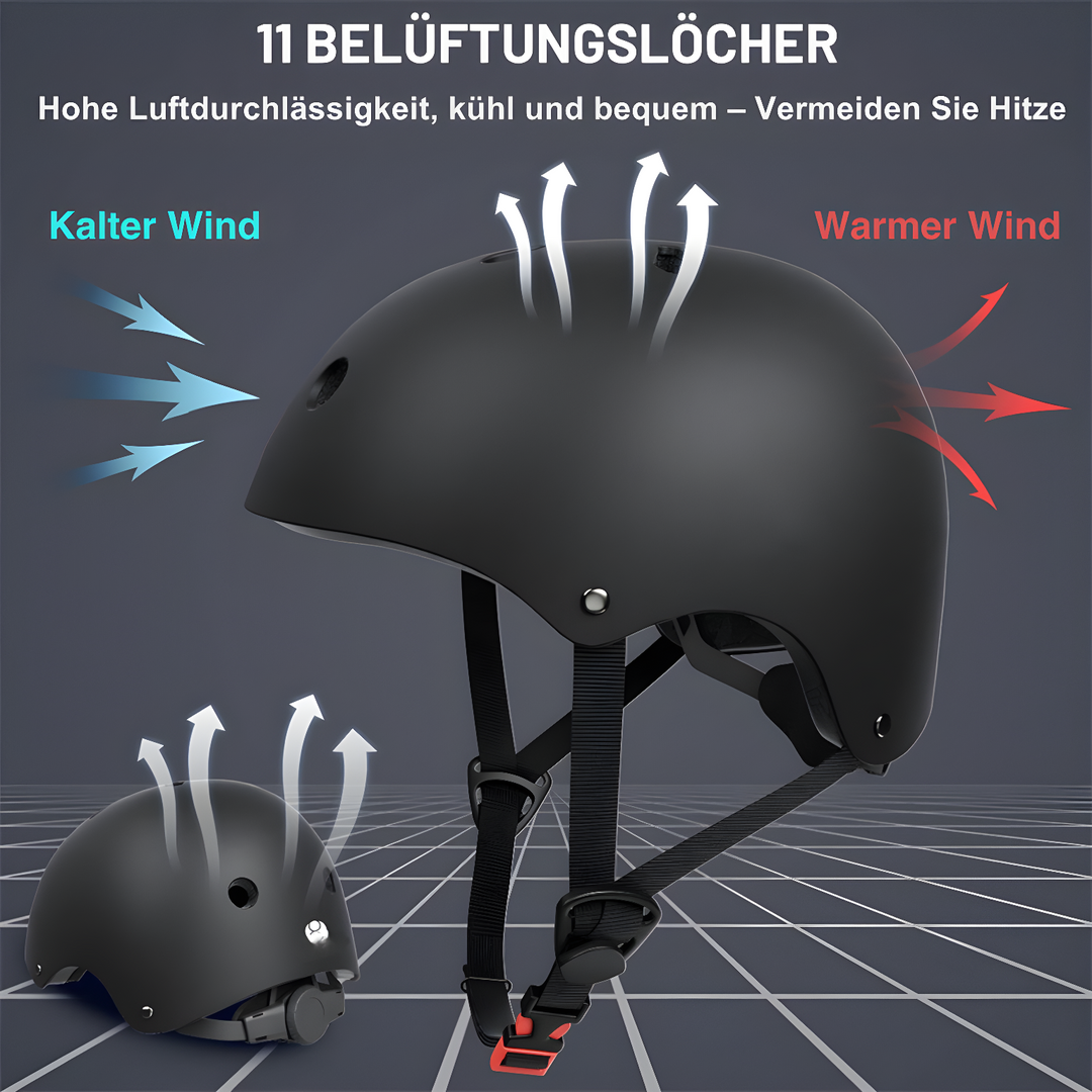 Anpassbarer SafeRide Fahrradhelm für Herren & Damen. Perfekter Sitz & hoher Tragekomfort für sicheres Radfahren.