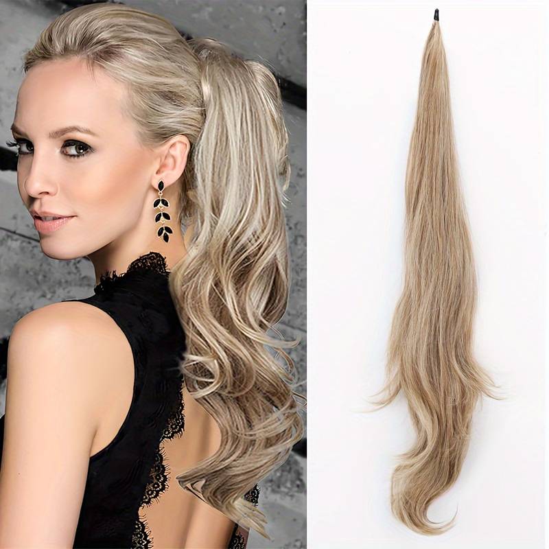 Einfach anzubringender Wrap-Around Pferdeschwanz; Haarverlängerung mit Volumen & natürlichem Look.