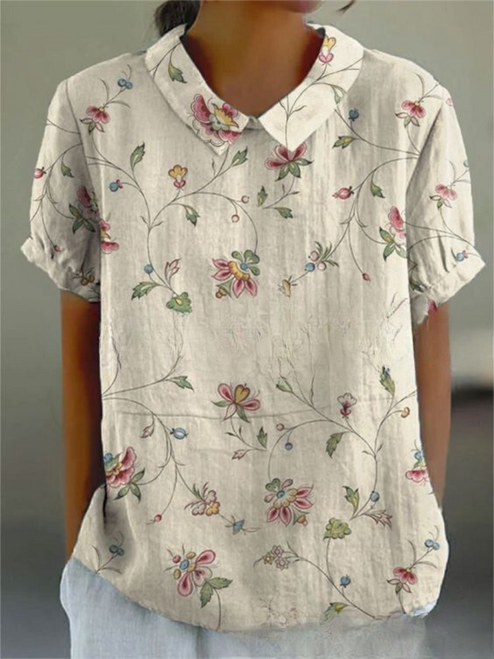 Trendige Damenbluse, Langarm, mit Blumenprint, eine Must-have Ergänzung für den Sommer.