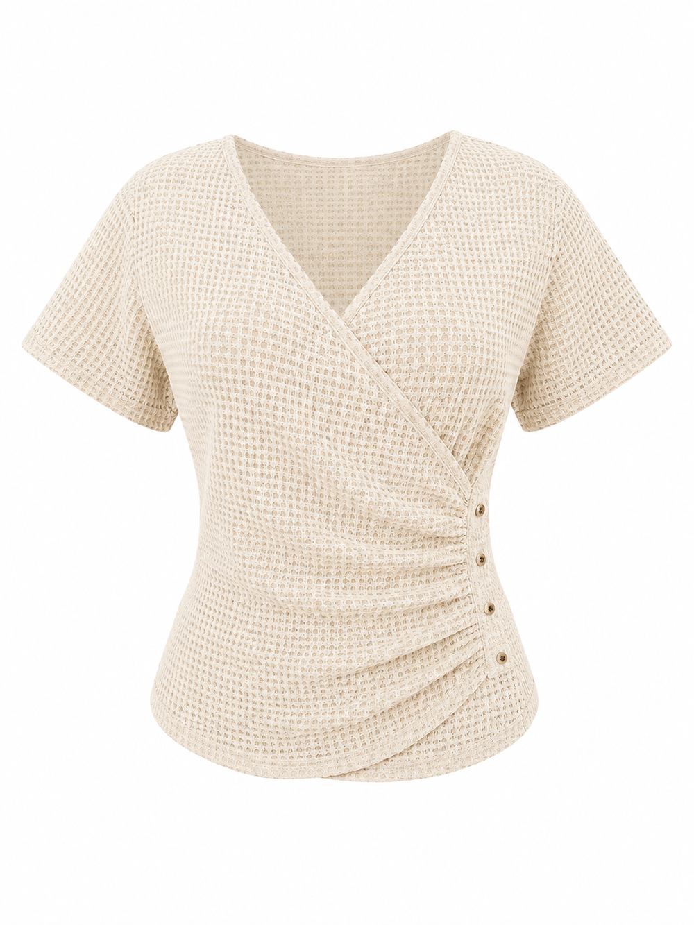 Elegantes Damen Kurzarmshirt in Weiß. Bequemes T-Shirt für Freizeit & Business Casual. Vielseitiges Oberteil mit Stil.