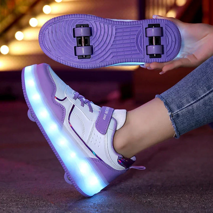 Ergonomische LED Rollschuhe für Kinder, die Komfort und Spaß beim Skaten mit Blinklichtern verbinden.