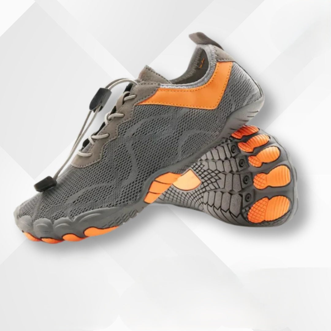 Detail der flexiblen Sohle der orthopädischen Nayla Barfußschuhe, wasserdicht, ideal für Outdoor und gesunde Bewegung.