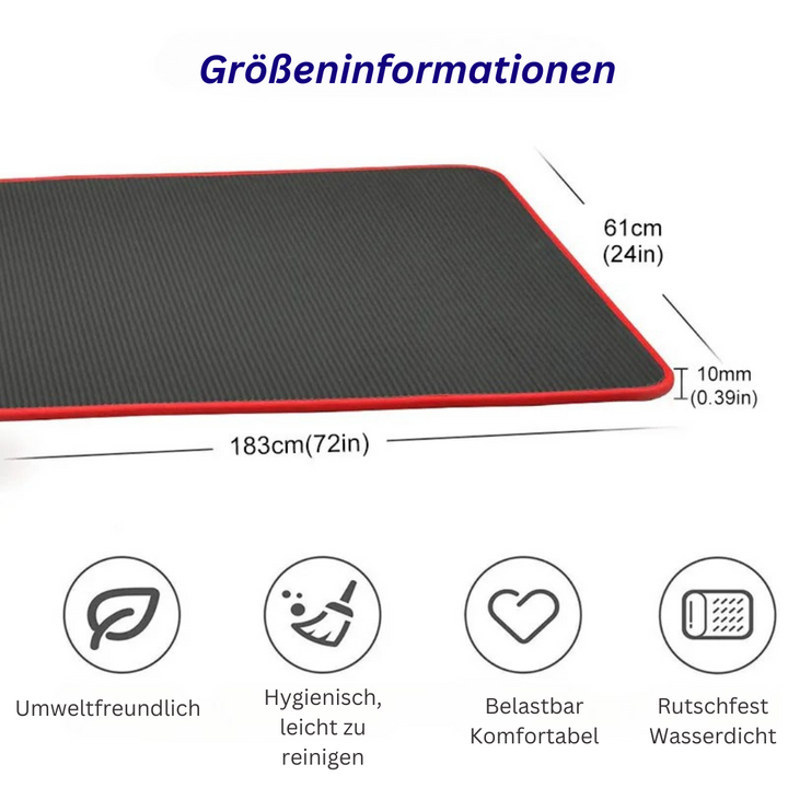 Extra dicke FlexiMat Yogamatte, langlebig & rutschfest; perfekt für jedes Workout & Meditation.