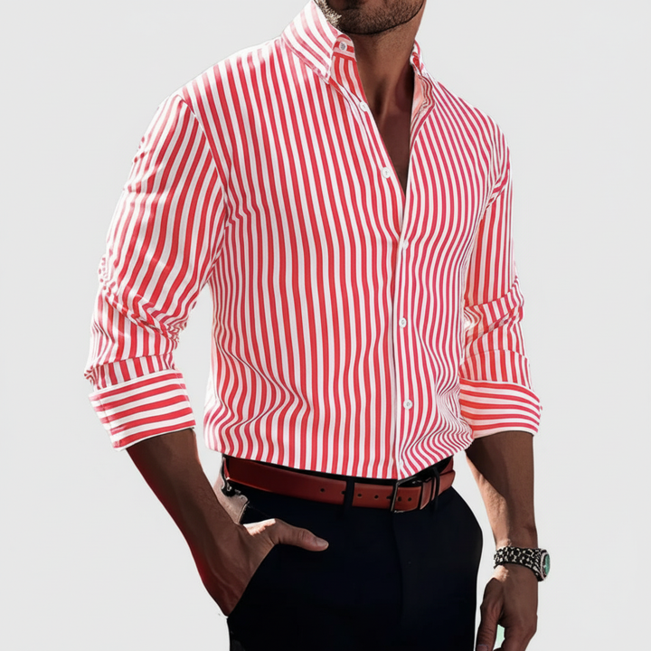Modisches Herren Langarmhemd Howard, gestreift, elegant und bequem, ein Must-have für Ihre Herrengarderobe.
