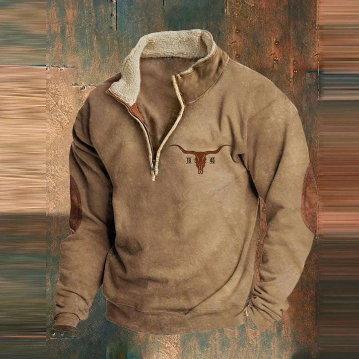 Vielseitiger Herren Pullover im Hoodie-Stil. Half-Zip Design und große Kängurutasche für maximalen Komfort.