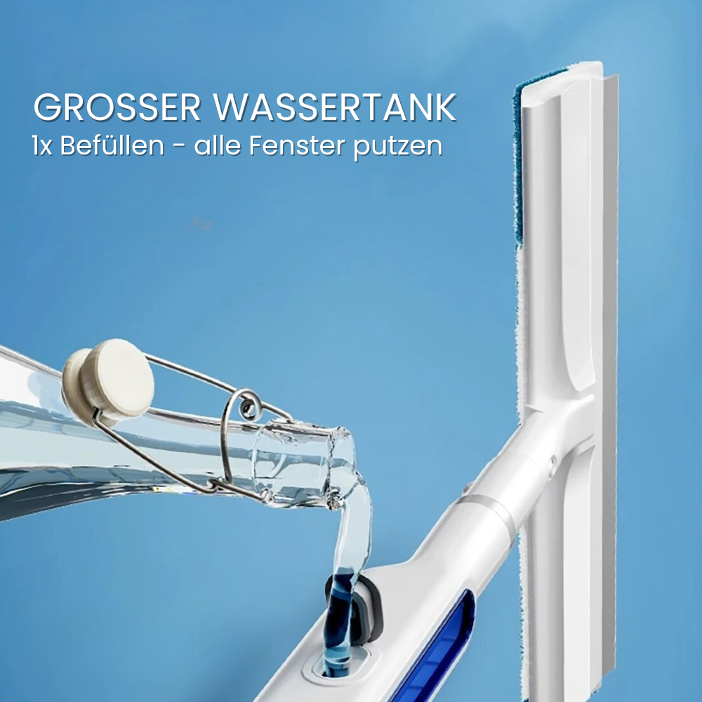 Der multifunktionale Glasreiniger sorgt für saubere, streifenfreie Fenster mit seiner integrierten Sprühfunktion.
