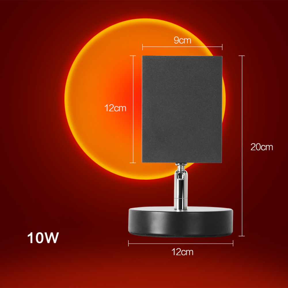 Wohnzimmer Deko: Retro Sunset LED Tischlampe, USB-Stimmungslicht für gemütliche und stilvolle Akzente.