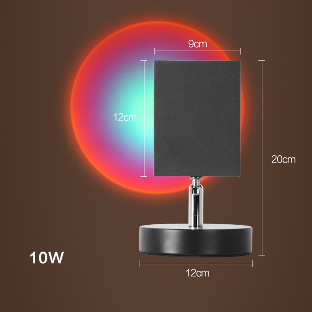Elegante Retro Sunset LED Nachttischlampe, energiesparendes USB-Stimmungslicht für ein warmes Schlafzimmer.