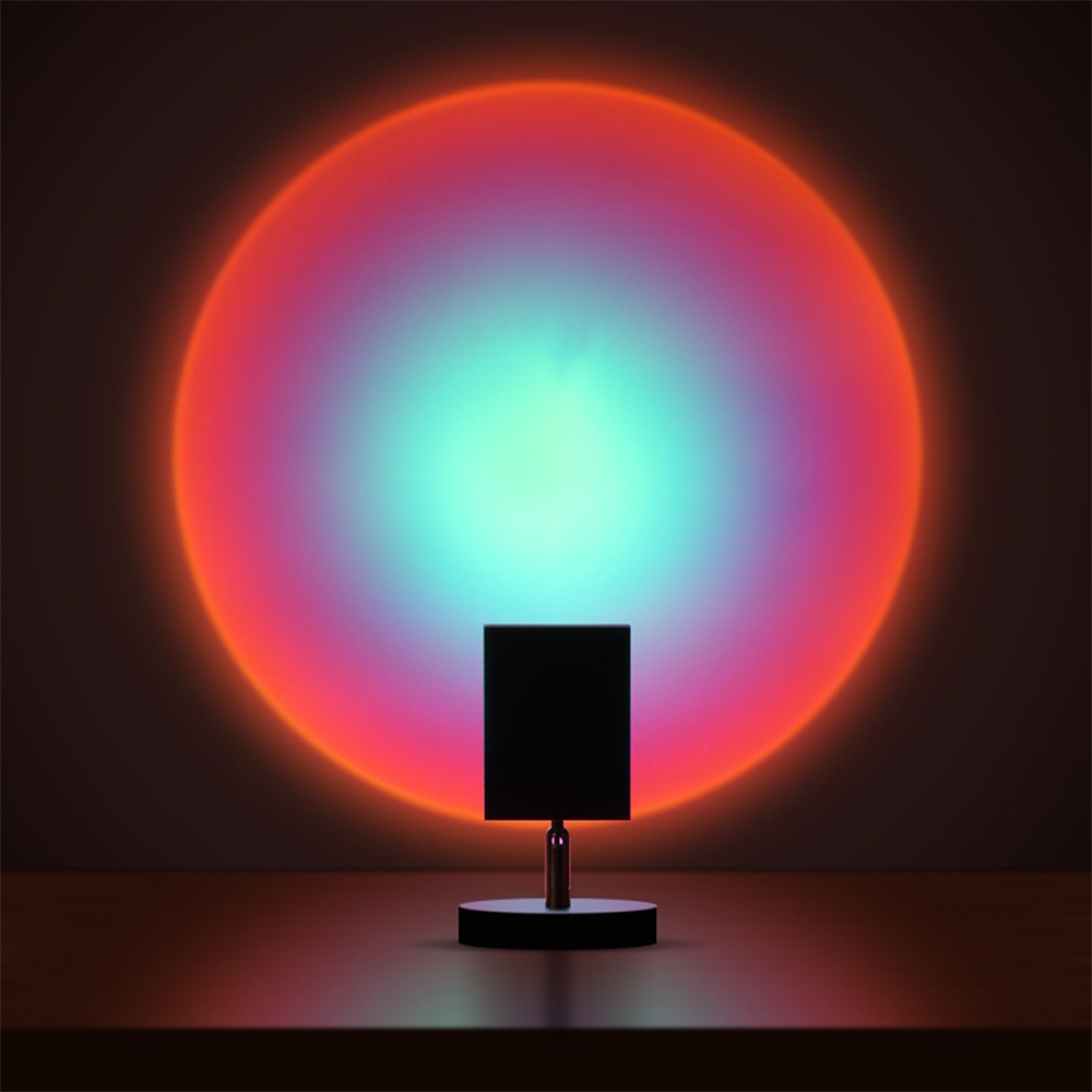 Dekorative Retro Sunset LED Tischlampe, USB-betrieben, stimmungsvolles Licht für Wohnzimmer und Schlafzimmer.