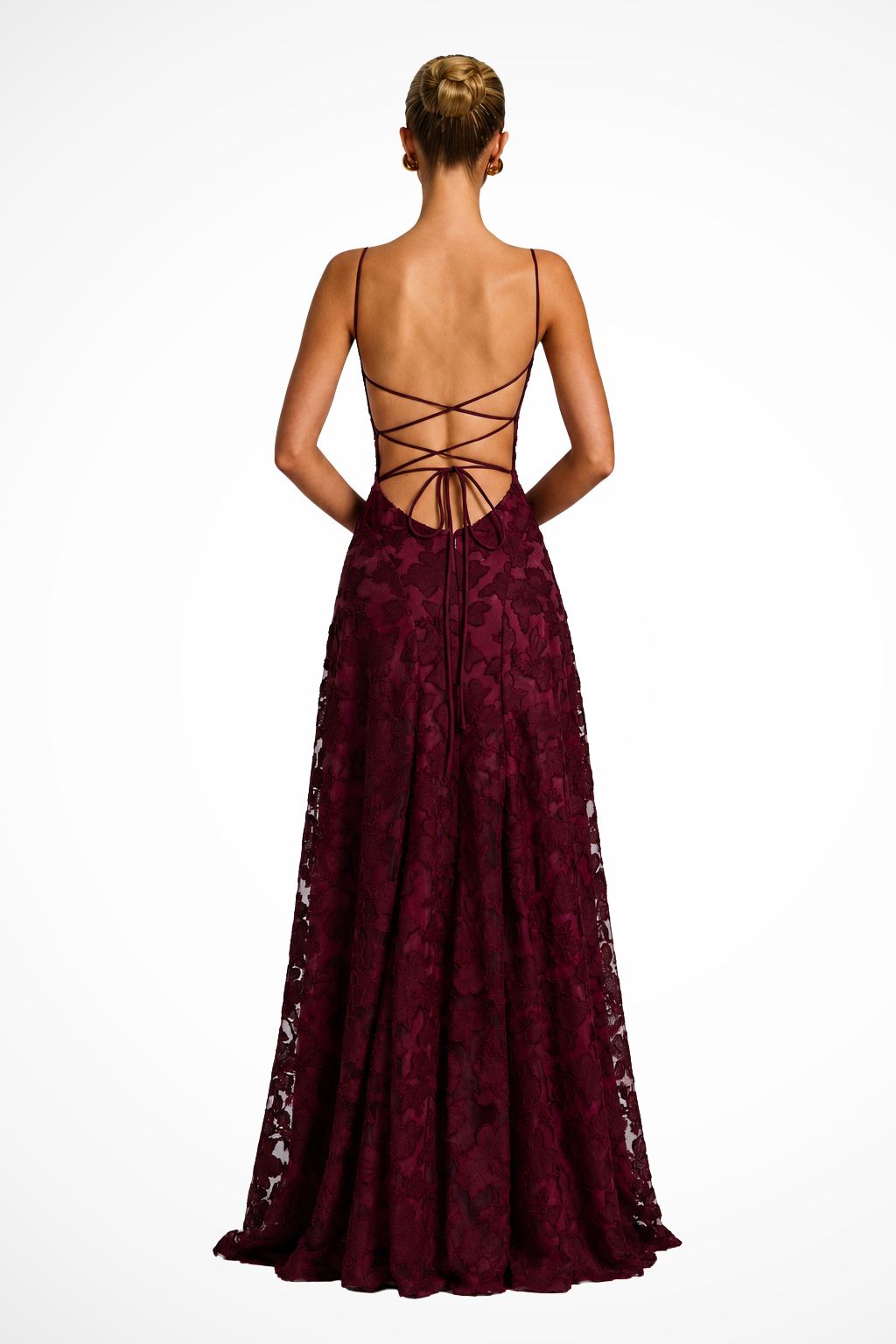 Olivgrünes Maxikleid für Damen, elegant und mit Wasserfallausschnitt, für festliche Anlässe und Abendveranstaltungen. [[lstfy-media:10]]