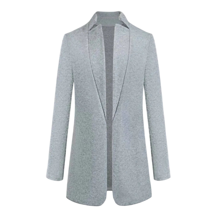 Eleganter Damen Langmantel mit Reverskragen für Büro & Freizeit. Klassischer Schnitt für Herbst & Winter.