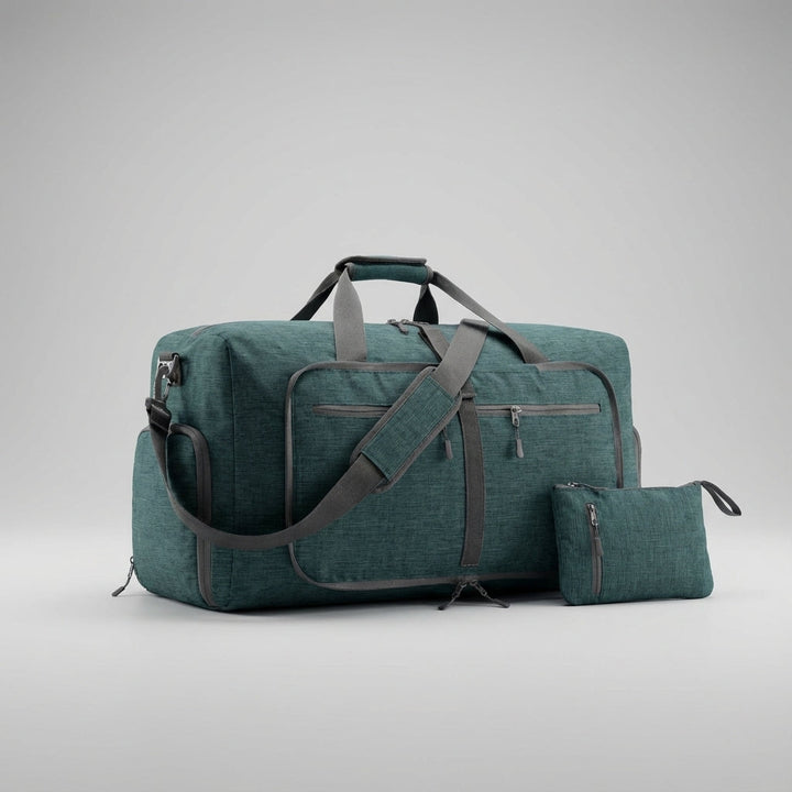 Offene faltbare Reisetasche mit viel Stauraum, geräumig für Kleidung & Gepäck, ideal für Urlaub & Reisen.